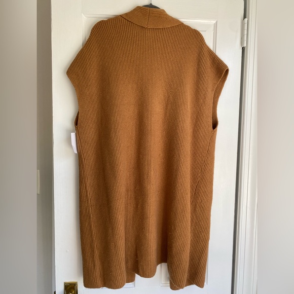 NWT TREASURE & BOND Long Ribbed Sleeveless Cardigan - Picture 10 of 10